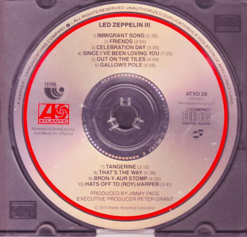 LED ZEPPELIN - Led Zeppelin III (CD only, no booklet or back inlay) (FREE BULK SHIPPING)