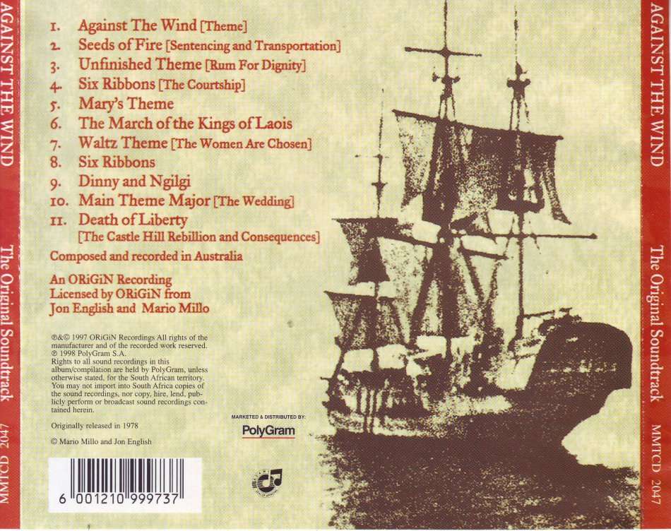AGAINST THE WIND - The original soundtrack (CD) MMTCD 2047