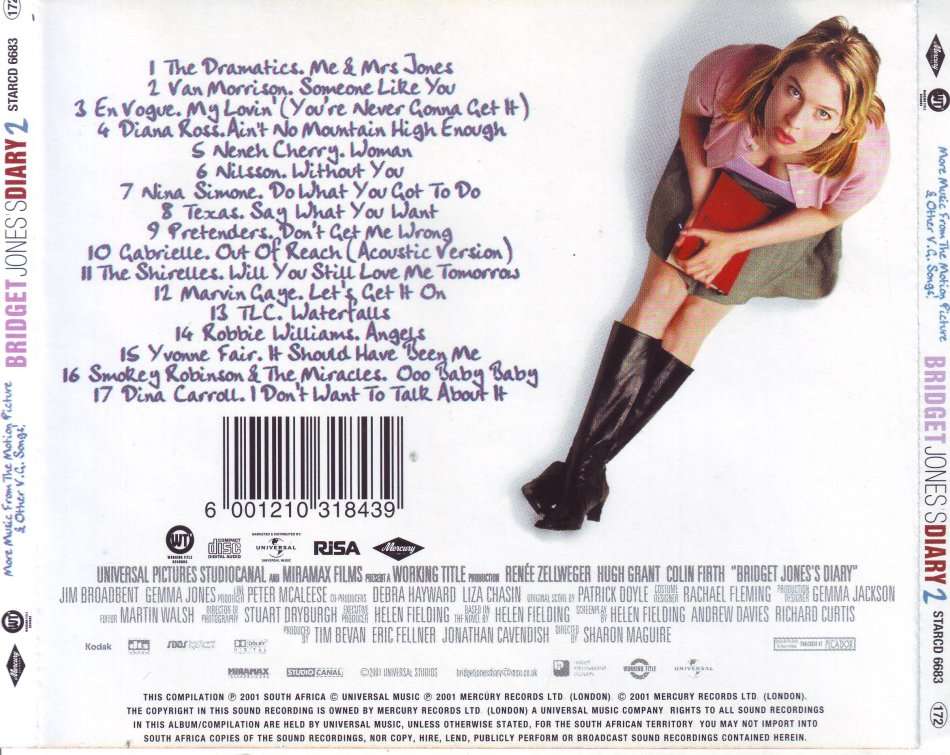 BRIDGET JONES`S DIARY 2 - Music from the motion picture (CD) STARCD 6683 NM-