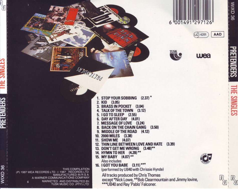 PRETENDERS - The singles (CD) WIXD 36 EX