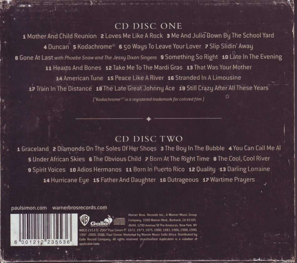 PAUL SIMON - The Essential Paul Simon (double CD) WBCD 2153 EX (FREE BULK SHIPPING)