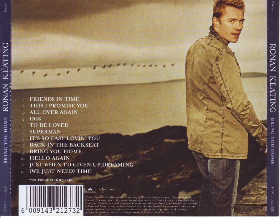 RONAN KEATING - Bring you home (CD) STARCD 7020 NM (FREE BULK SHIPPING)