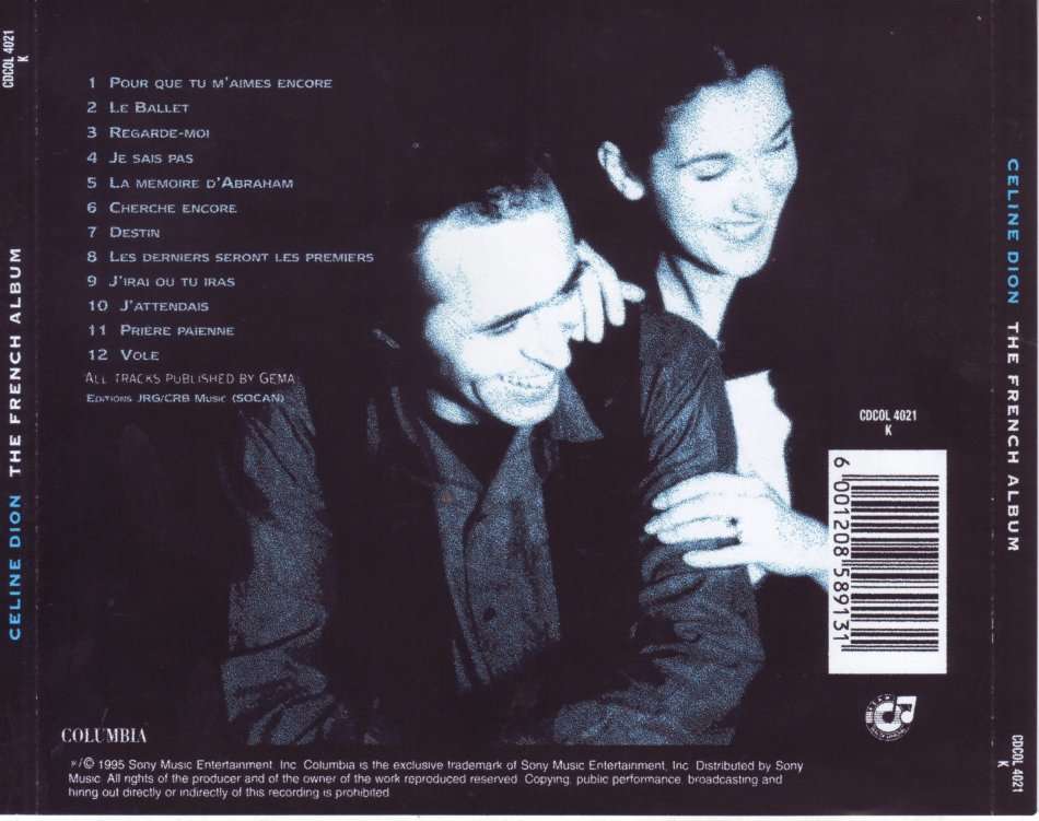 CELINE DION -  The French Album CDCOL 4021 K