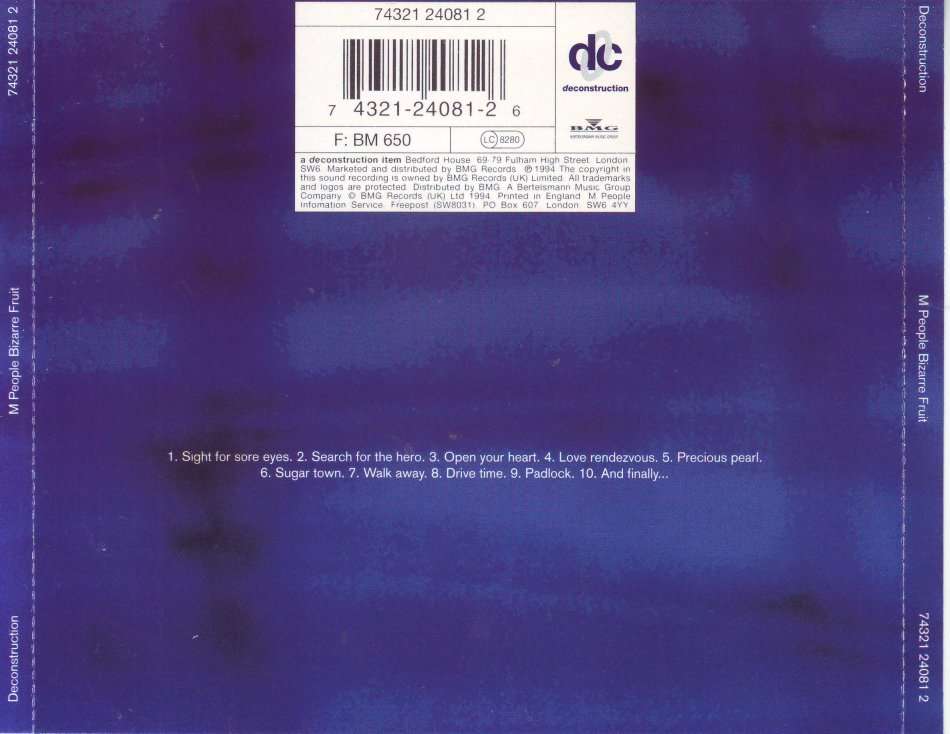 M PEOPLE - Bizarre fruit (CD) 74321 24081 2 NM