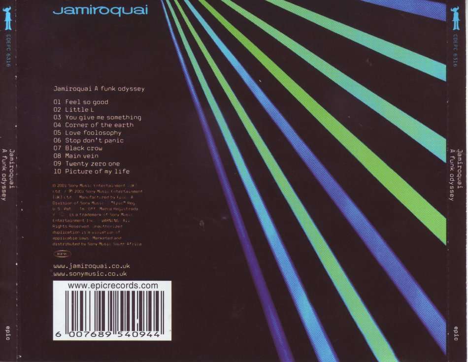 JAMIROQUAI - A funk odyssey (CD) CDEPC 6316 NM- (FREE BULK SHIPPING)