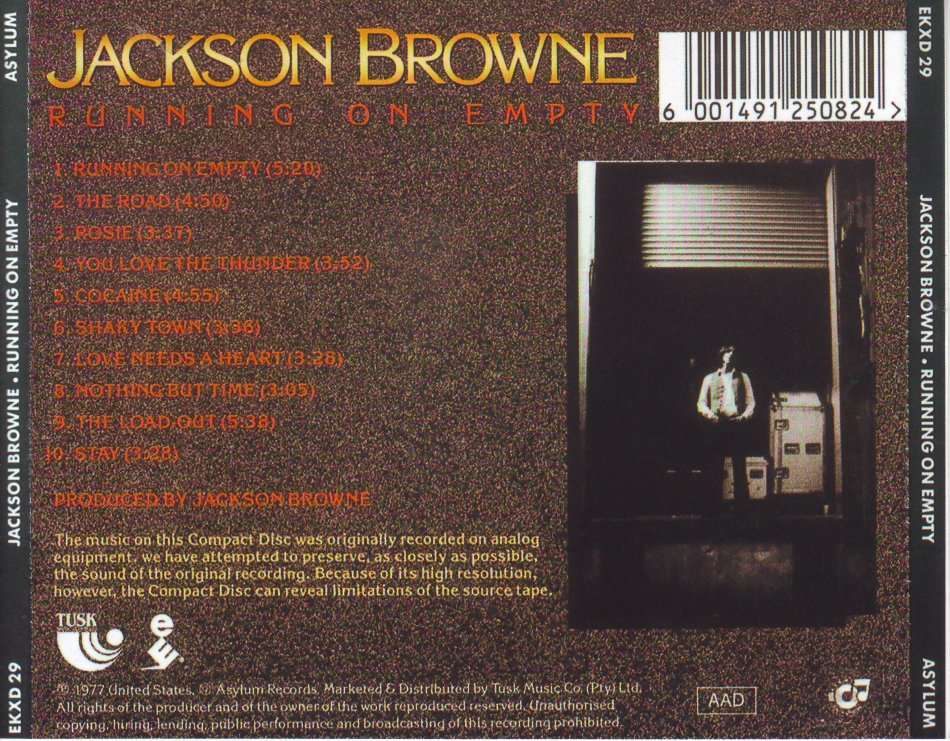 JACKSON BROWNE - Running on empty (CD) EKXD 29 NM