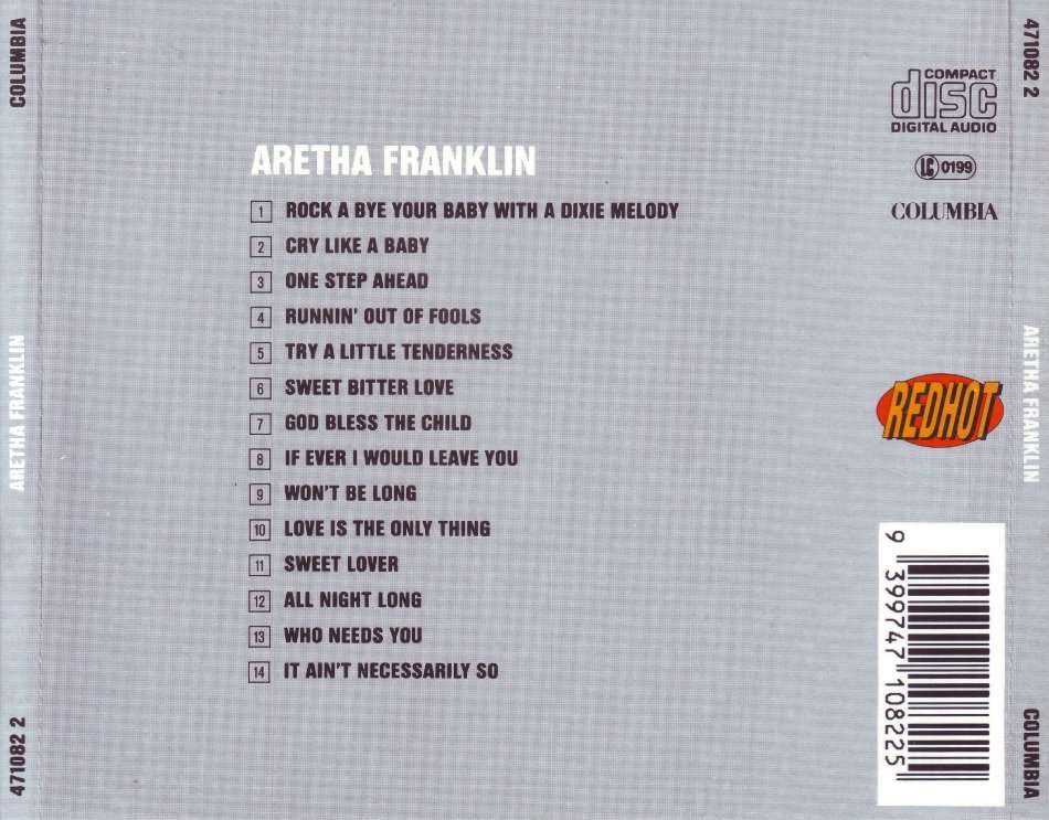 ARETHA FRANKLIN - Aretha Franklin (CD) 471082 2 EX
