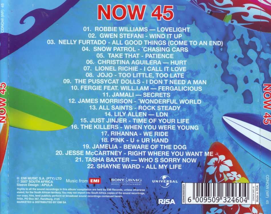 NOW 45 (SA) - Compilation (CD) CDNOW (WF) 45  EX (FREE BULK SHIPPING)