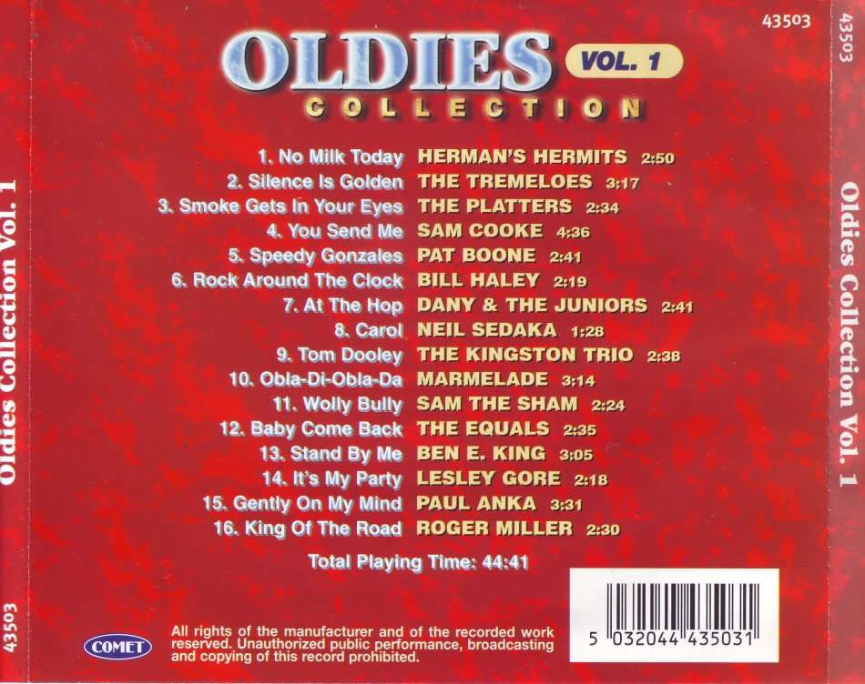 OLDIES COLLECTION VOL.1 - Compilation (CD) 43503 VG+
