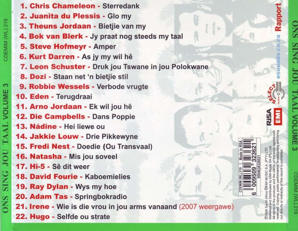 ONS SING JOU TAAL 3 - Compilation (CD) CDEMIM (WL) 219 EX (FREE BULK SHIPPING)