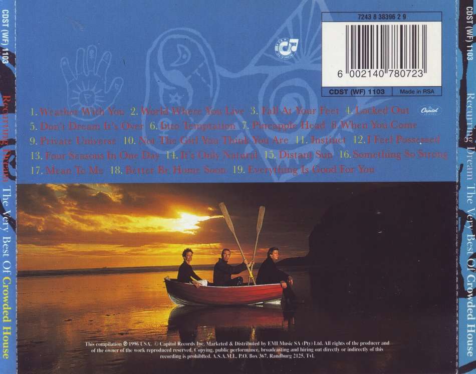 CROWDED HOUSE - Recurring Dream The Very Best Of (CD) CDST (WF) 1103 NM- (FREE BULK SHIPPING)