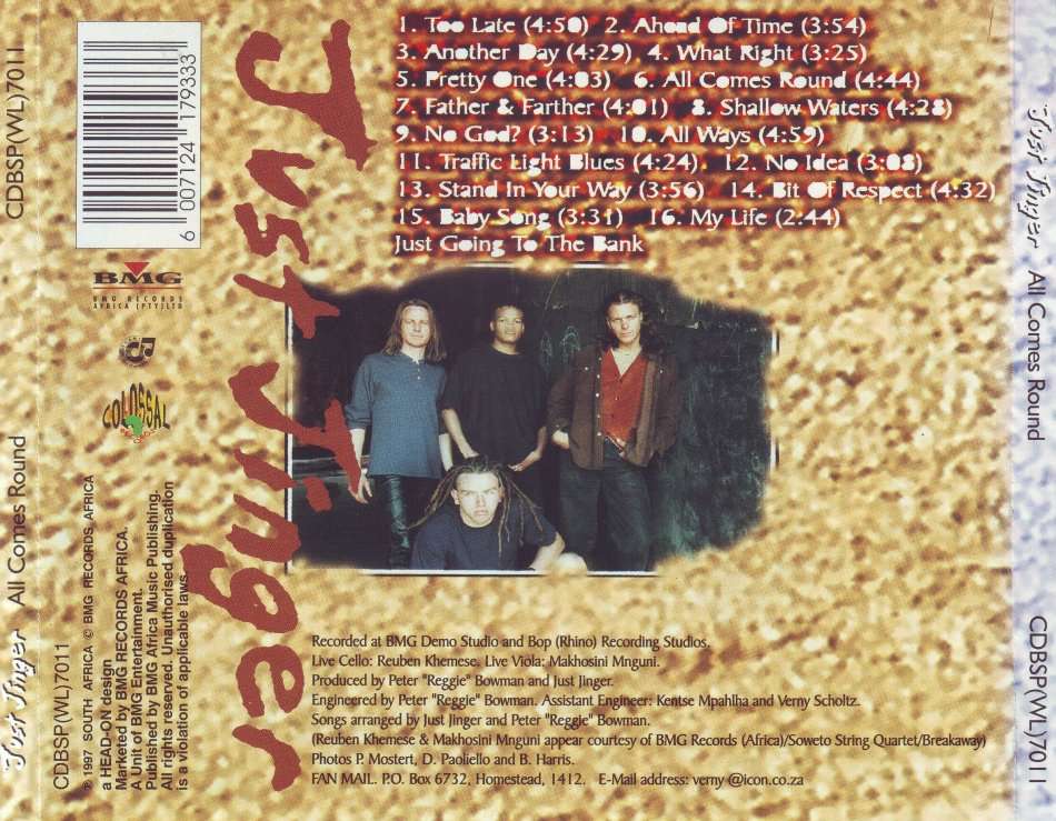 JUST JINGER - All comes round (CD) CDBSP (WL) 7011 NM- (FREE BULK SHIPPING)