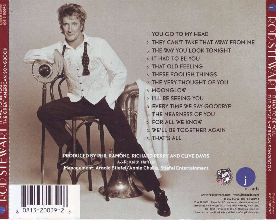 ROD STEWART - It Had To Be You.. The Great American Songbook (CD) 80813-20039-2 EX