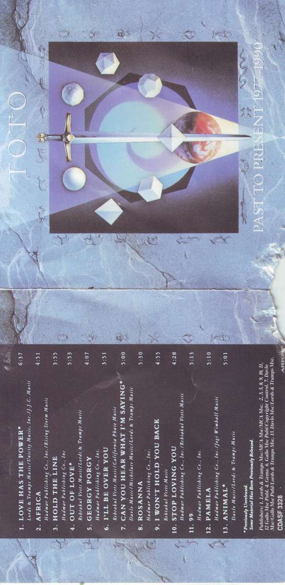 TOTO - Past to present 1977-1990 (CD, booklet scuffed) CDASF 3328 EX (FREE BULK SHIPPING)