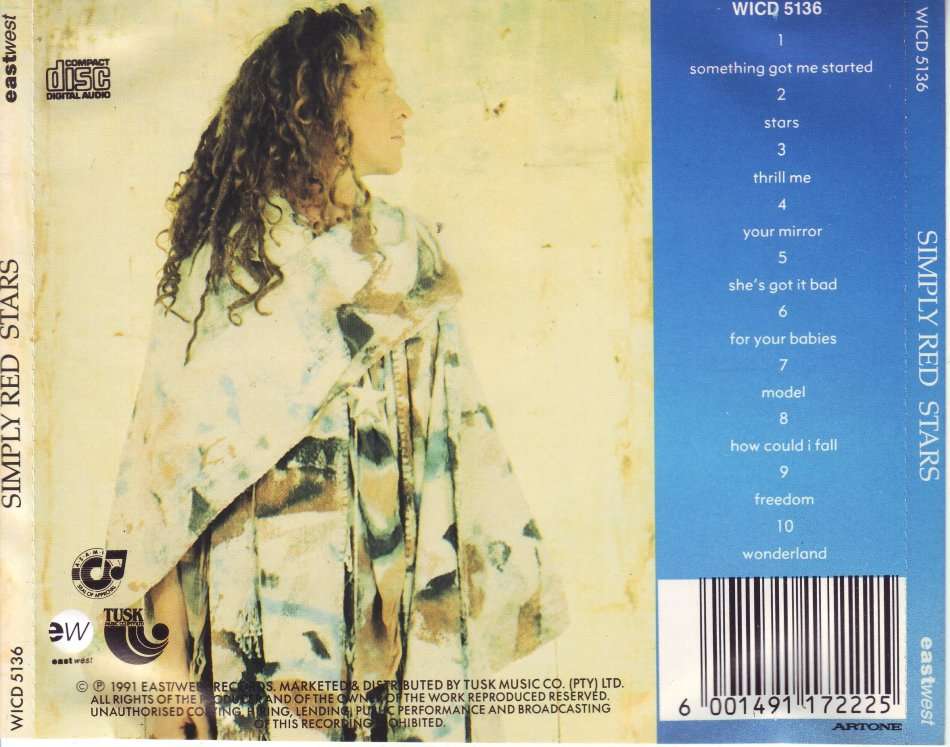 SIMPLY RED - Stars (CD) WICD 5136 VG+