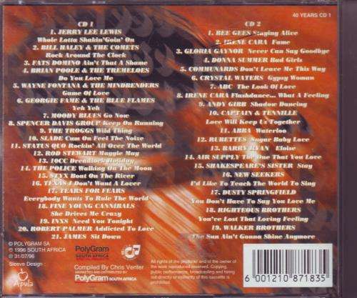 40 YEARS OF NUMBER 1`S - Compilation (double CD, fatbox) 40 YEARS CD 1 EX
