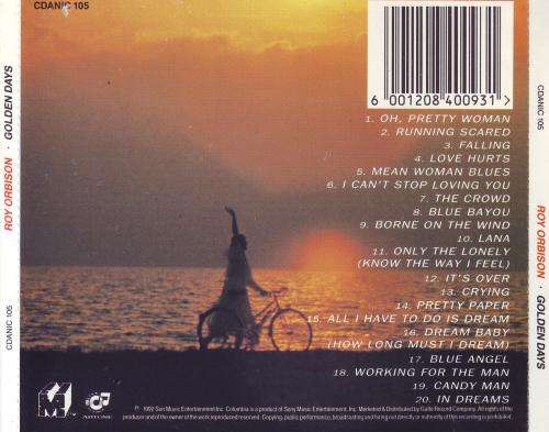 ROY ORBISON - Golden days (CD) CDANIC 105 EX  (FREE BULK SHIPPING)