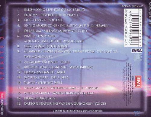 SPIRITS  MUSIC FOR THE SOUL - Volume 3 (CD) CDEMCJ (WFL) 5953 VG+ (FREE BULK SHIPPING)