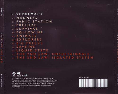 MUSE - The 2nd law (CD) WBCD 2297 NM-
