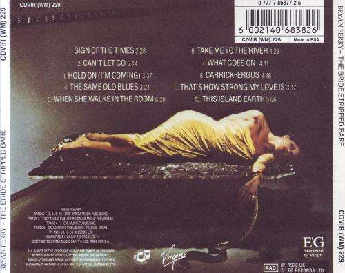 BRYAN FERRY - The bride stripped bare (CD) CDVIR (WM) 229 EX