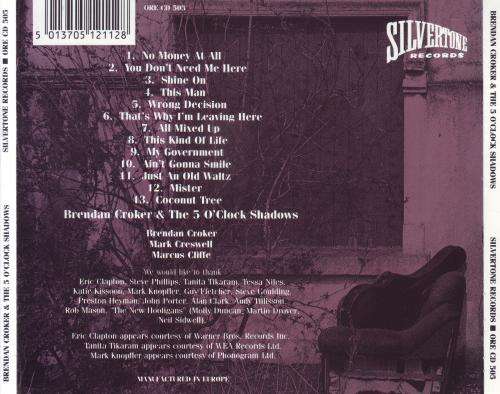 BRENDAN CROKER AND THE 5 O`CLOCK SHADOWS - Brendan Croker And The 5 O`Clock Shadows  ORE CD 505 EX