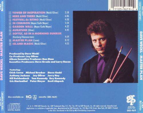 DAVE WECKL - Master plan (CD) GRD-9619 VG+