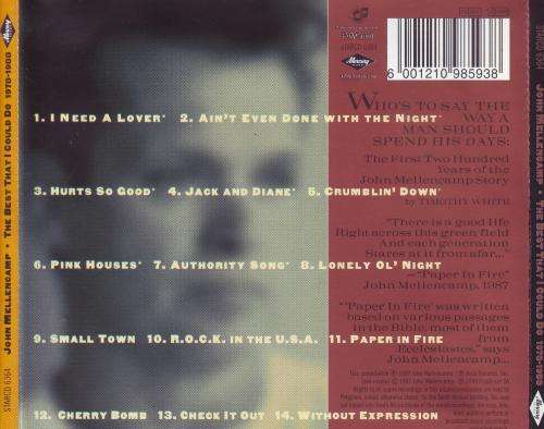 JOHN MELLENCAMP - The Best That I Could Do 1978-1988 (CD) STARCD 6364 NM-