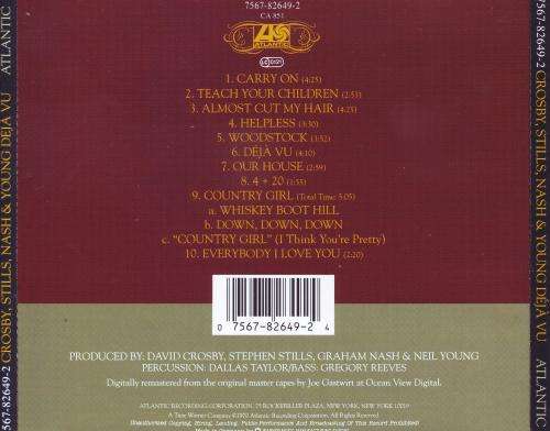 CROSBY, STILLS, NASH & YOUNG - Deja vu (CD)  7567-82649-2 EX