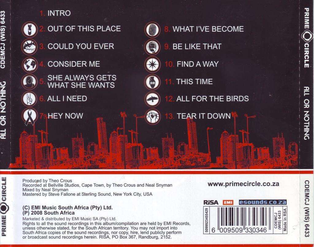 PRIME CIRCLE -  All or nothing (CD) CDEMCJ (WIS) 6433 VG