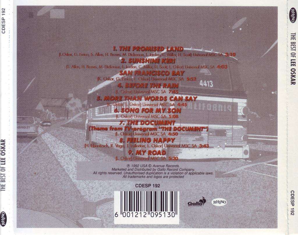 LEE OSKAR - The Best Of Lee Oskar (CD) CDESP 192 NM