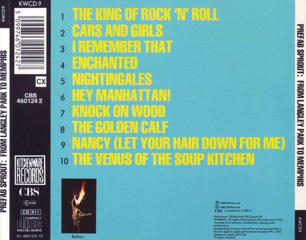 PREFAB SPROUT - From Langley Park To Memphis (CD) KWCD9 VG+