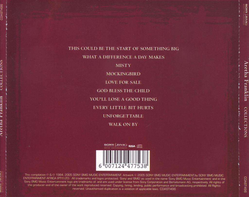 ARETHA FRANKLIN - Collections (CD) CDAST496 NM