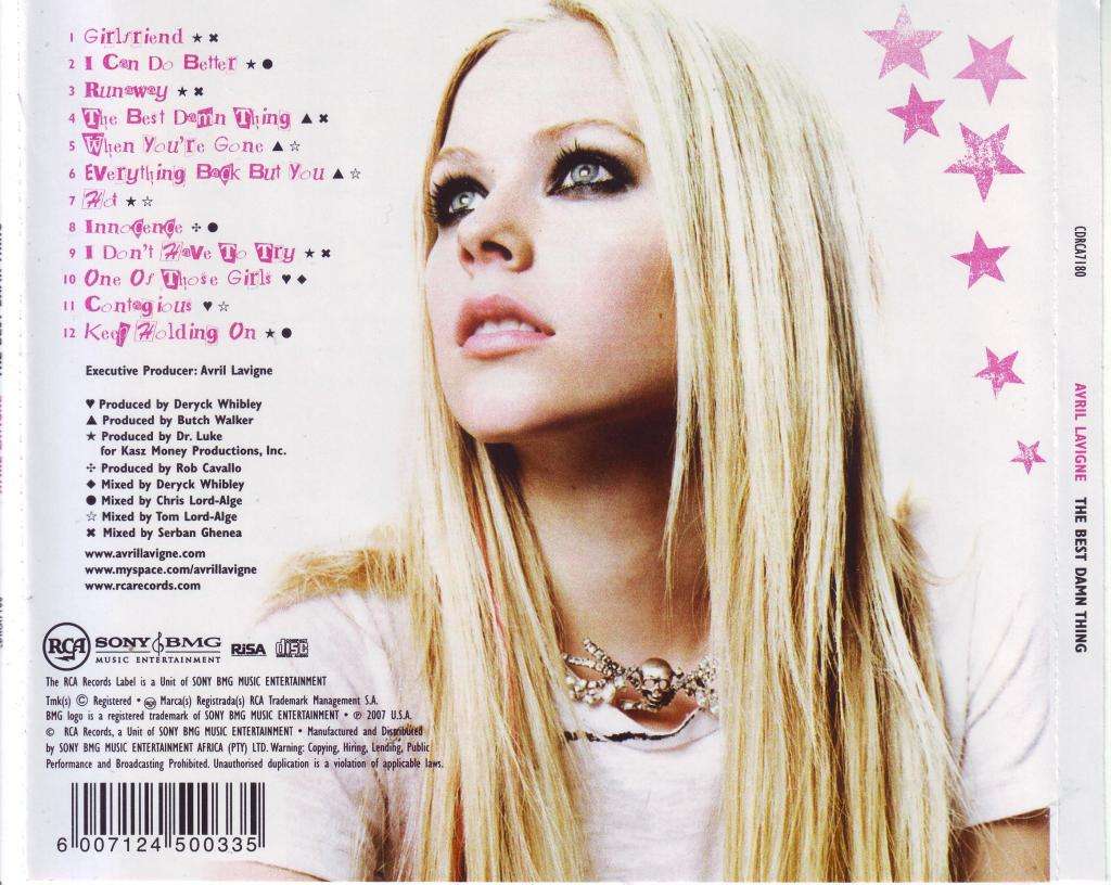 AVRIL LAVIGNE - The best damn thing (CD)  CDRCA7180 VG