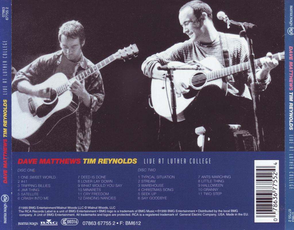 DAVE MATTHEWS & TIM REYNOLDS - Live At Luther College (double CD) 07863 67755 2 EX