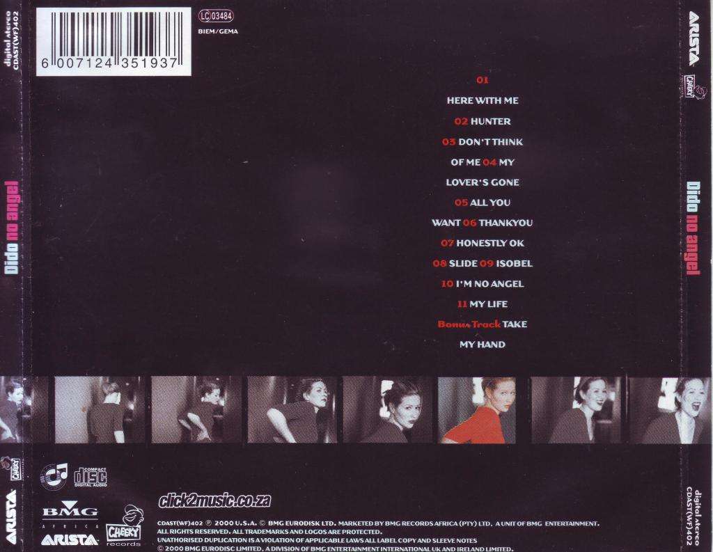 DIDO - No angel (CD) CDAST (WF) 402 VG to VG+