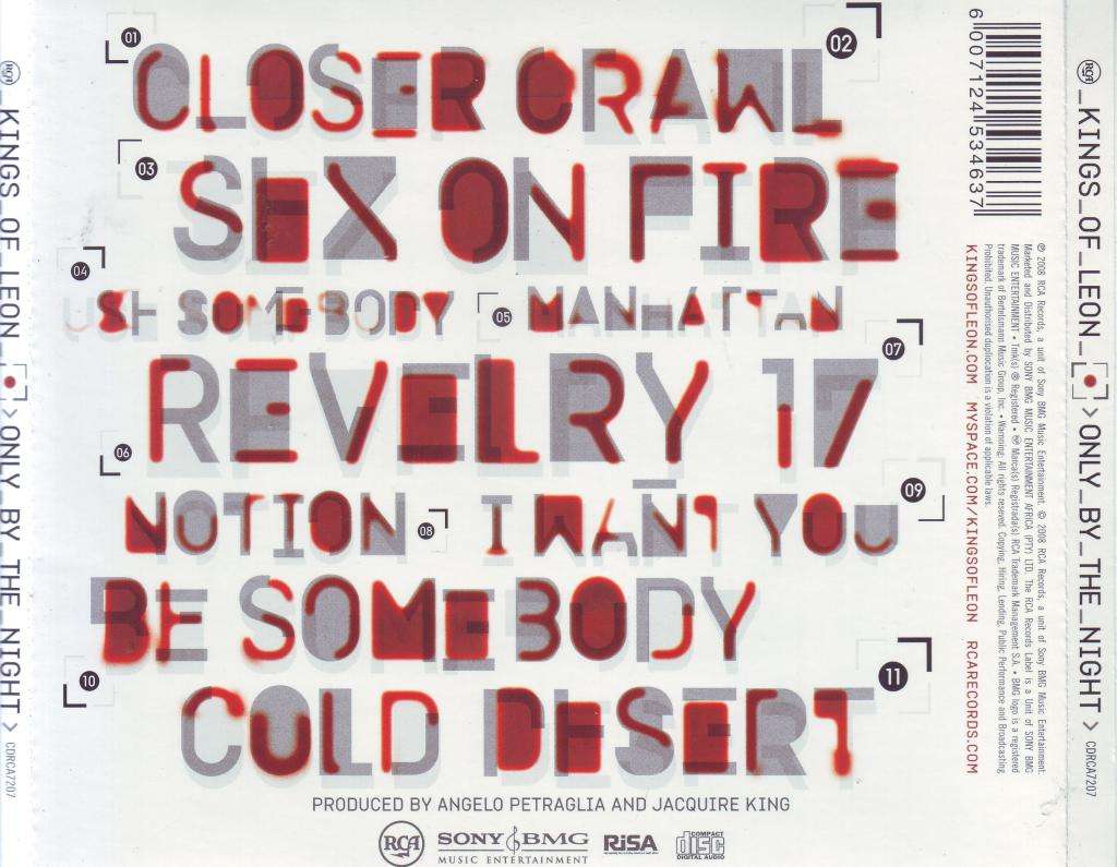 KINGS OF LEON - Only by the night (CD) CDRCA7207 VG