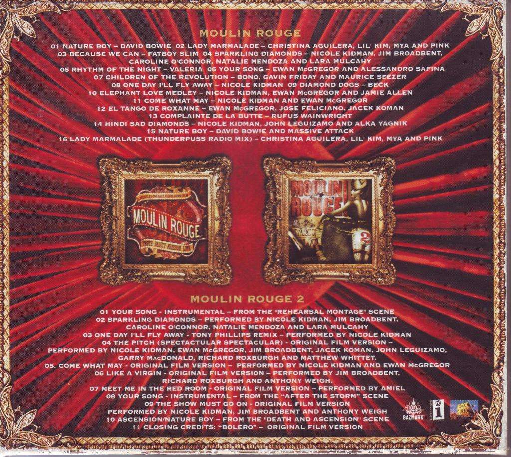 MOULIN ROUGE (Collectors Edition) - Soundtrack (double CD)  493 259-2 VG to VG+/ EX