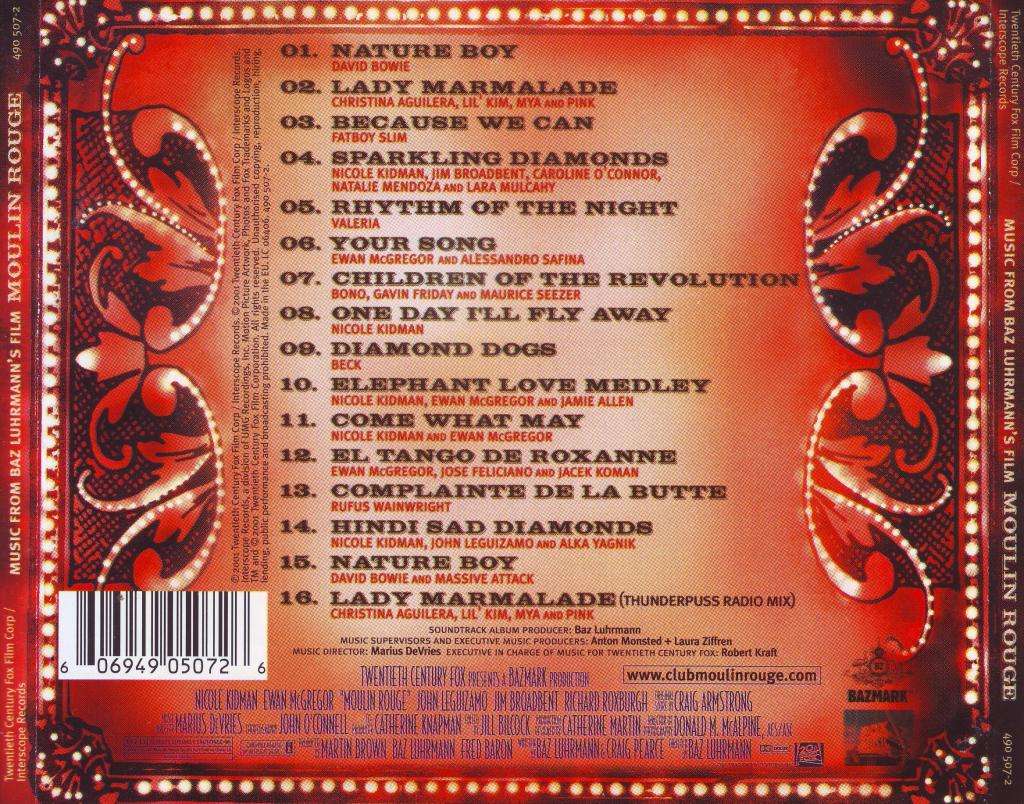 MOULIN ROUGE (Collectors Edition) - Soundtrack (double CD)  493 259-2 VG to VG+/ EX