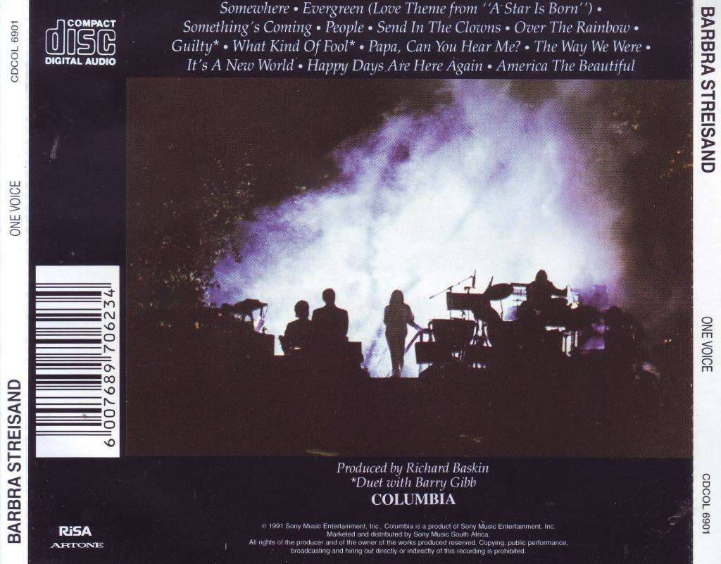 BARBRA STREISAND - One voice (CD) CDCOL 6901  NM
