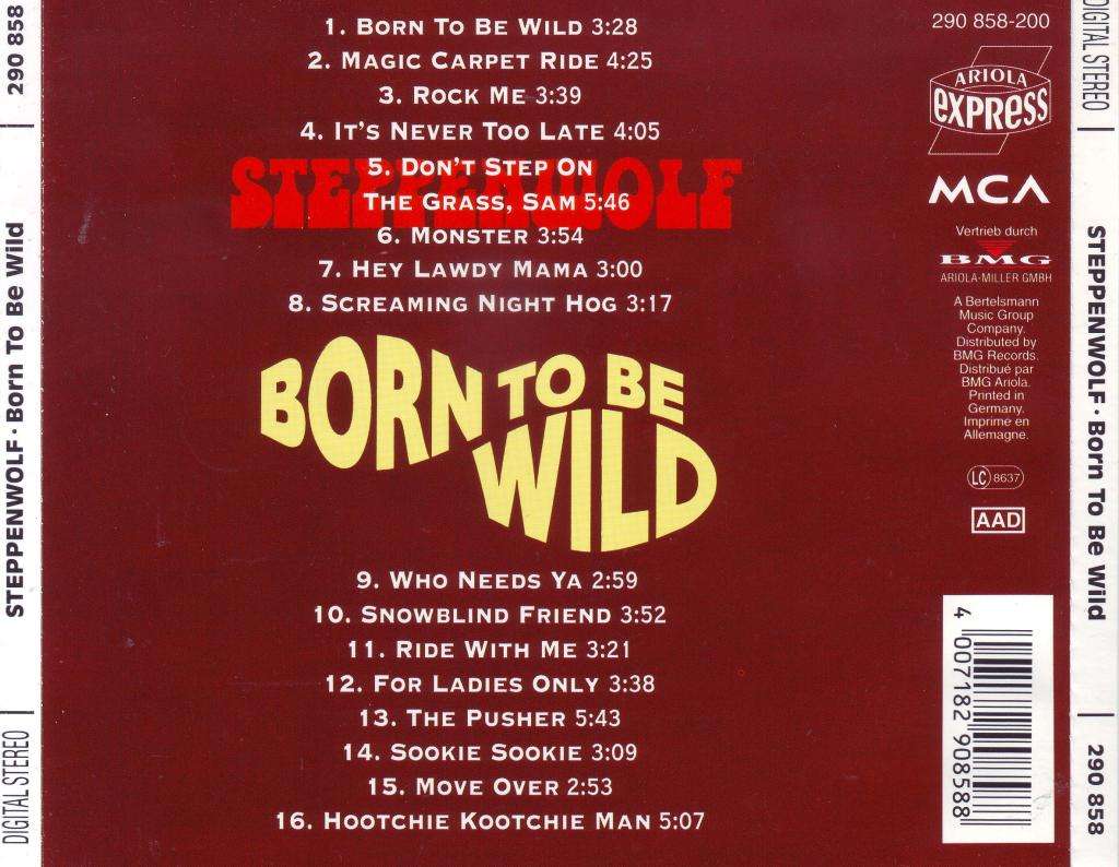STEPPENWOLF - Born to be wild (CD) 290 858 VG+