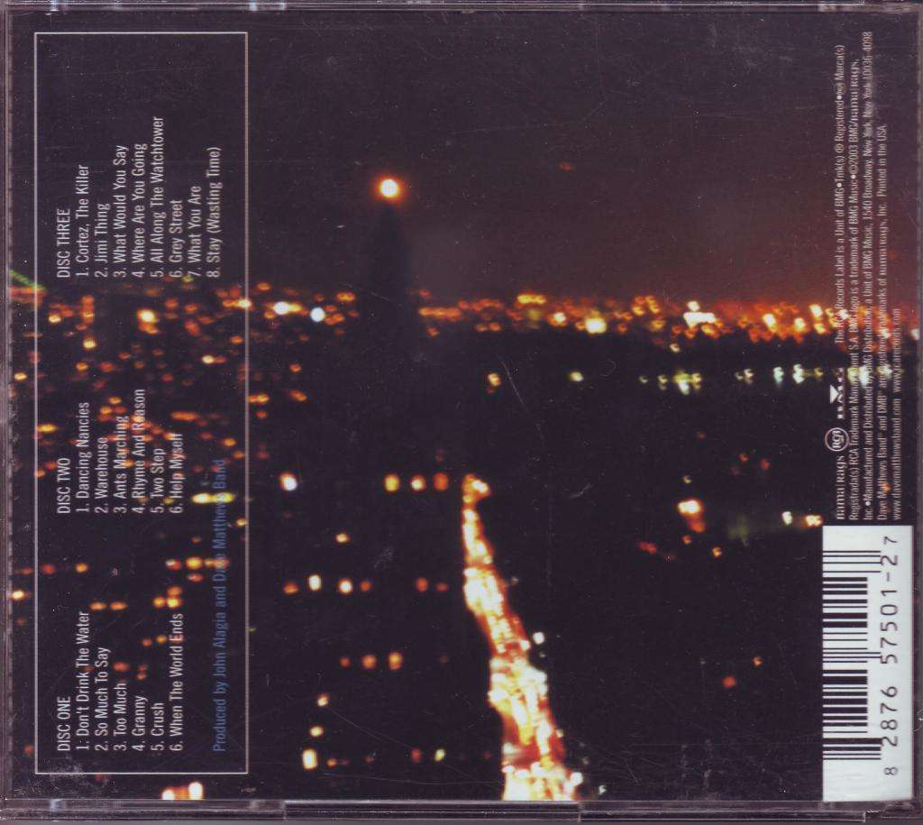 DAVE MATTHEWS BAND - The Central Park Concert (3 CD set, fatbox) 82876 57501-2 NM