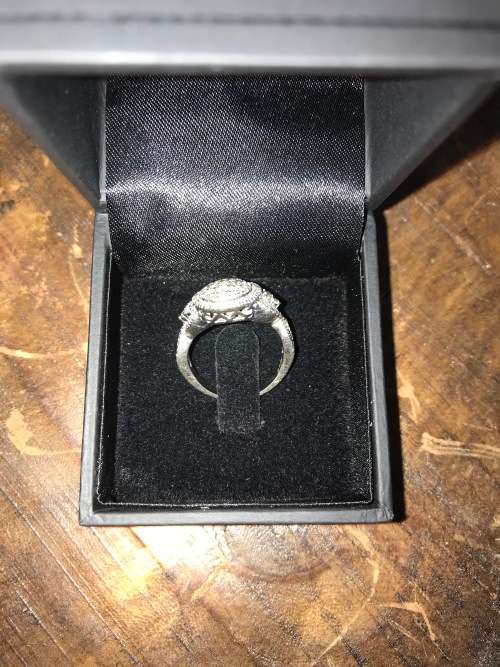 1.080ct Round Cut Halo Diamond Ring [ R48,439] Round Cut Diamond G-H/SI3-I1 (100% Natural)