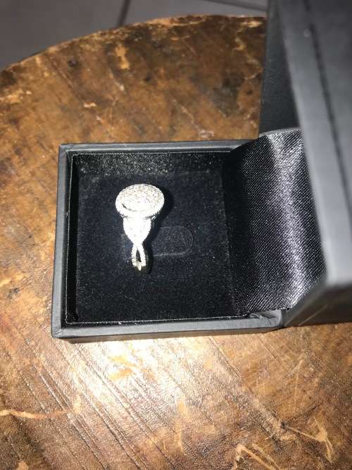 1.080ct Round Cut Halo Diamond Ring [ R48,439] Round Cut Diamond G-H/SI3-I1 (100% Natural)