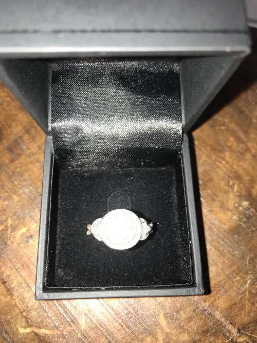 1.080ct Round Cut Halo Diamond Ring [ R48,439] Round Cut Diamond G-H/SI3-I1 (100% Natural)