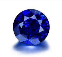 Unheated Blue Tanzanite 8.38ct Unheated 12mm Top Round Shape VVS