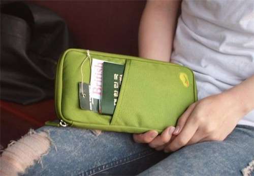 Passport and Document Holder - Green