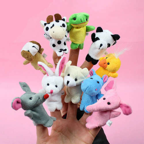 10 Piece Farm Zoo Animal Finger Puppets
