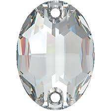 Acrylic Crystal Oval 15mm Sew On Rhinestones (100)