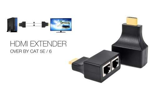 1 Pair Full HD 1080P 3D HDMI Extender By CAT5E CAT6 Network Cable Extend HDMI Signal to 30M For HDTV