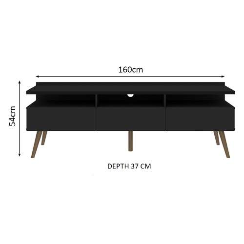 Live 160 Black TV Unit